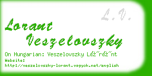 lorant veszelovszky business card